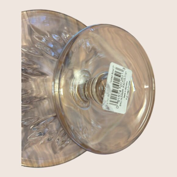 ✨ VERA WANG WEDGEWOOD DUCHESSE 7" FOOTED BOWL BLOWN GLASS DISCONTINUED - Picture 5 of 7